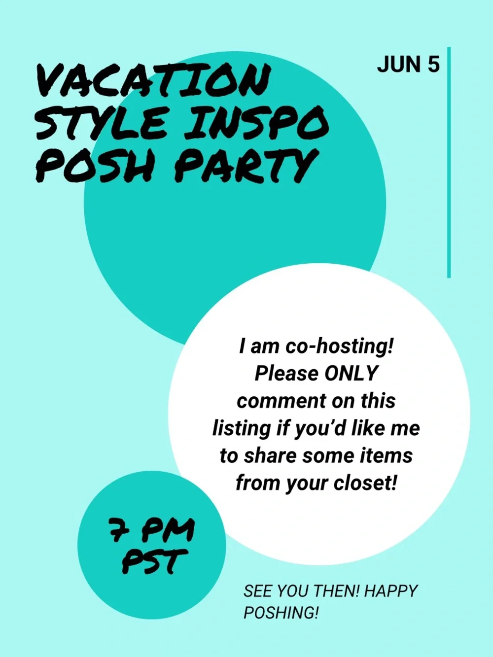 JUNE 5TH - I AM COHOSTING A POSH PARTY 🎉✨